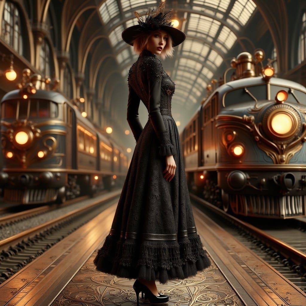 Timeless Sophisticate in Art Nouveau Punk Style