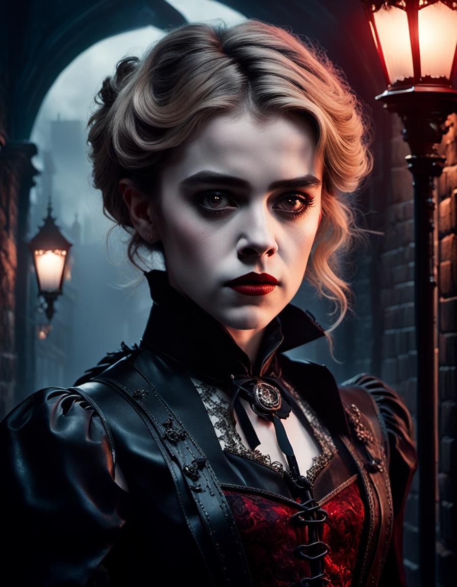 Kiernan Shipka as Gothic Mina Harker in Noir