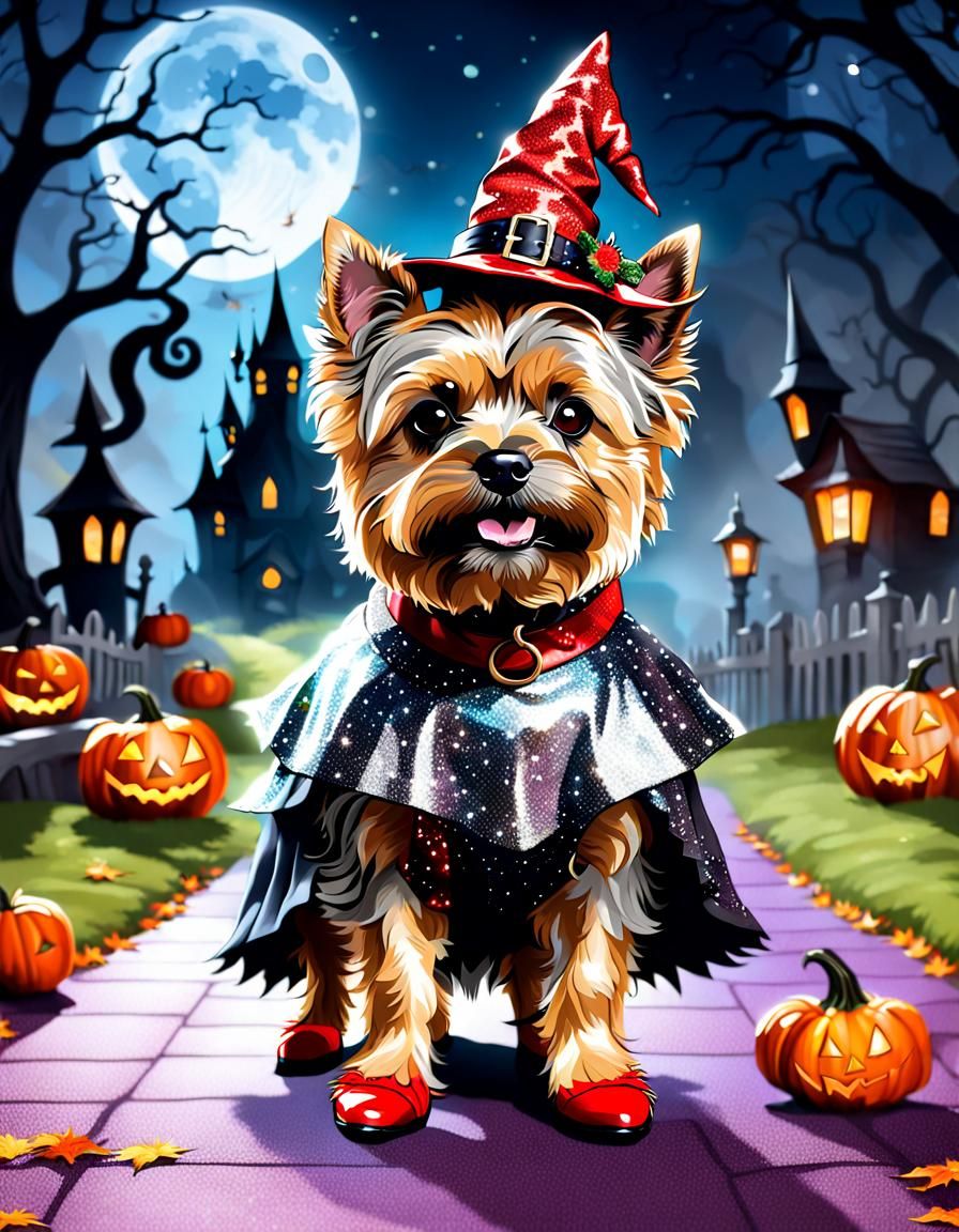 Toto as Wicked Witch in Oz Halloween