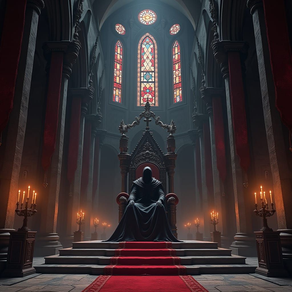 Majestic Throne Room of the Dark King