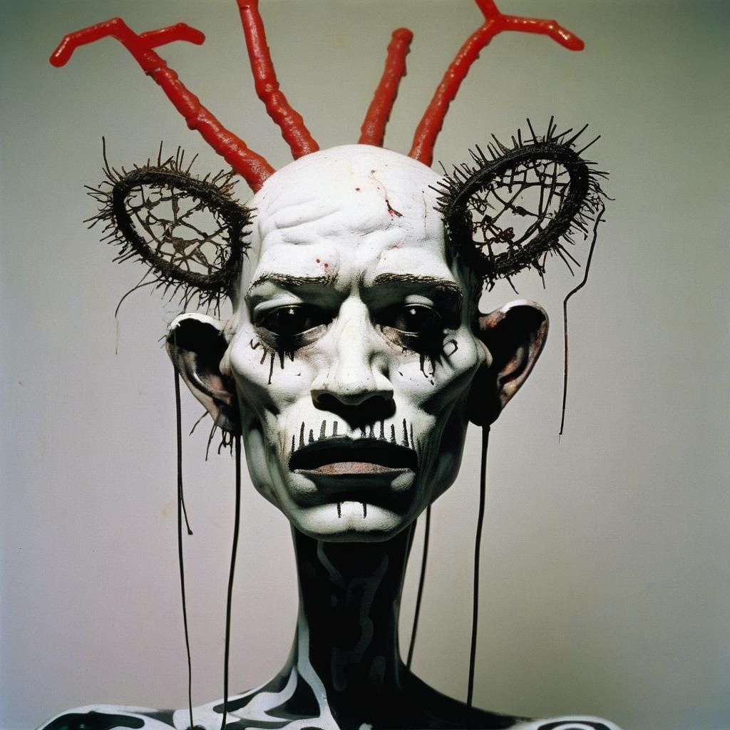 Surreal Wendigo in Basquiat and Dali Style