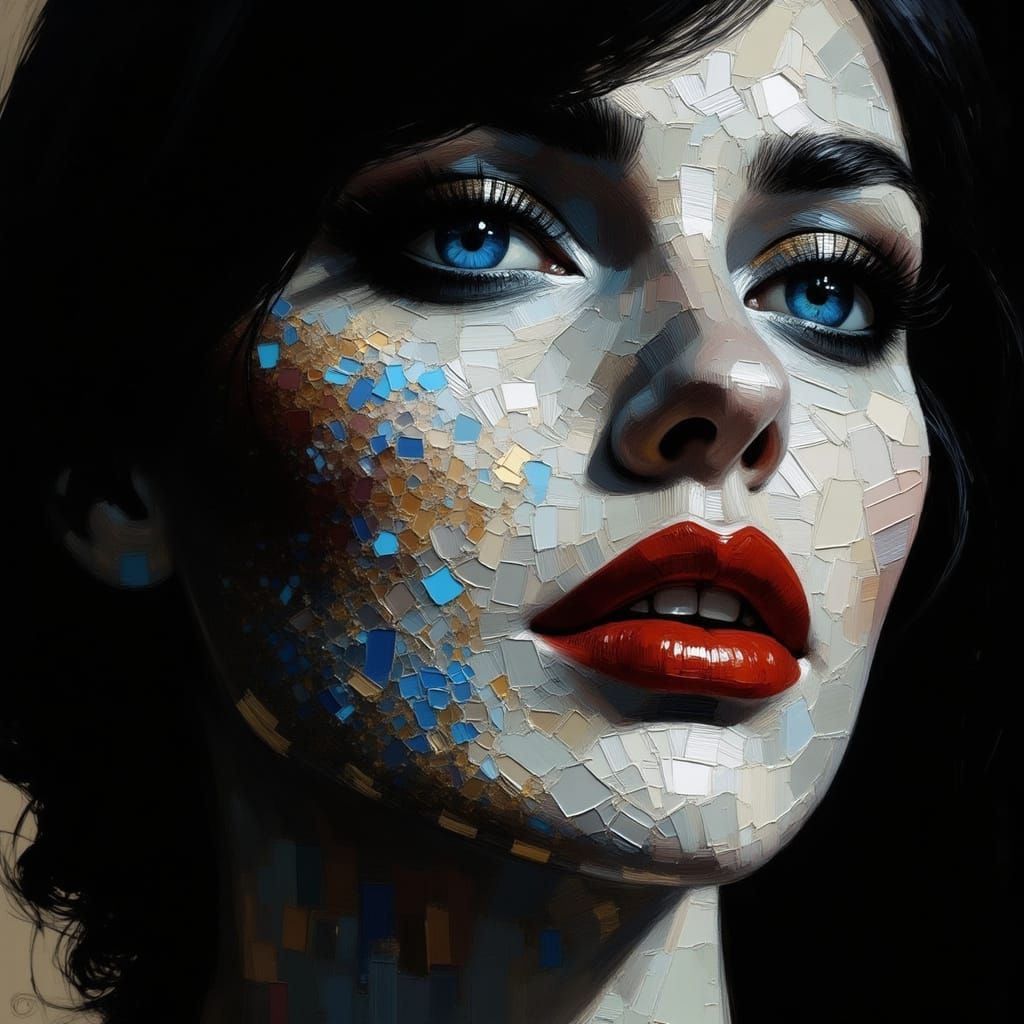 Elegant Women in Soft Pastel Landscapes with Golden Accents