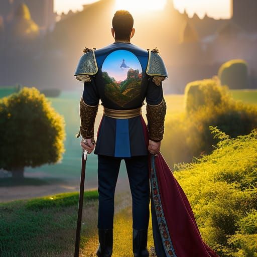 Mediterranean Man in Orchard: Hyperdetailed Portrait