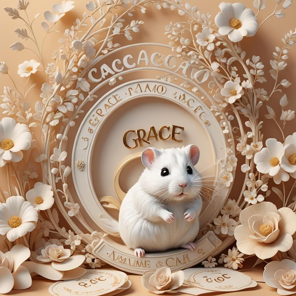 Hamster Holds Sign in Whimsical 3D Illustration