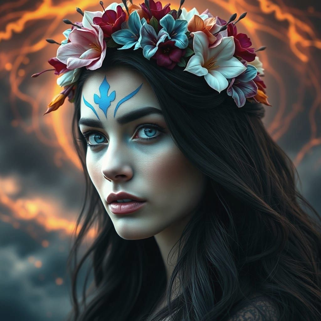 Enchanting Goddess with Ethereal Aura