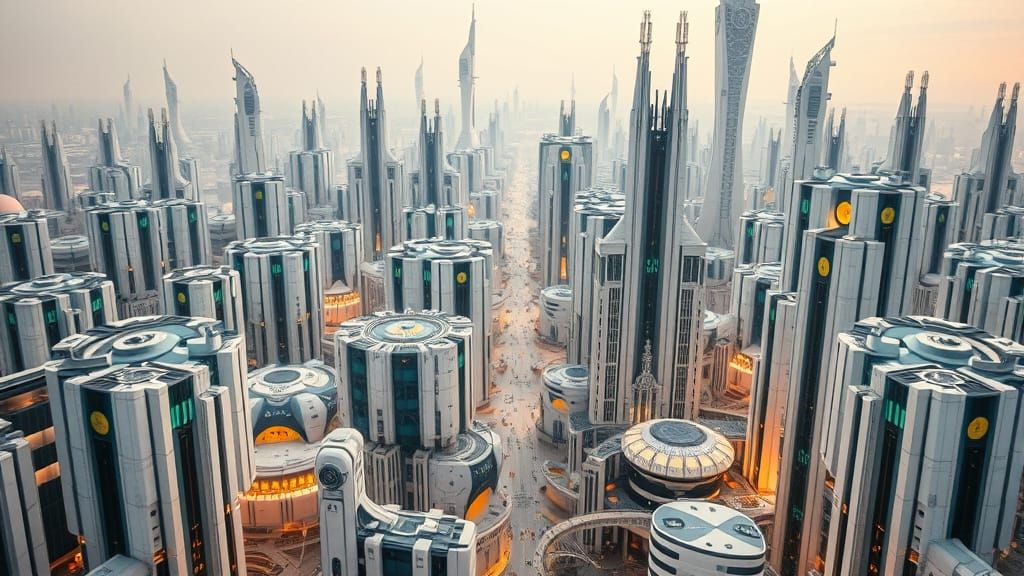 Cyberpunk Metropolis in Neon-Lit Futurism