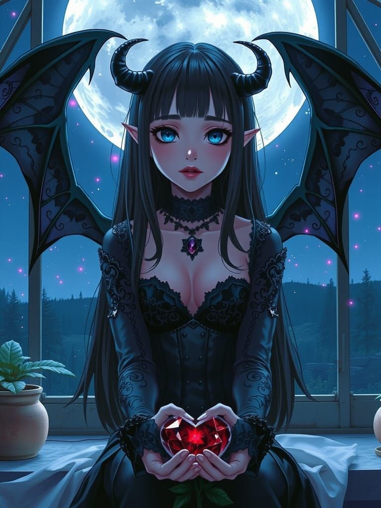 Full body portrait of a dark fantasy character, a beautiful ...