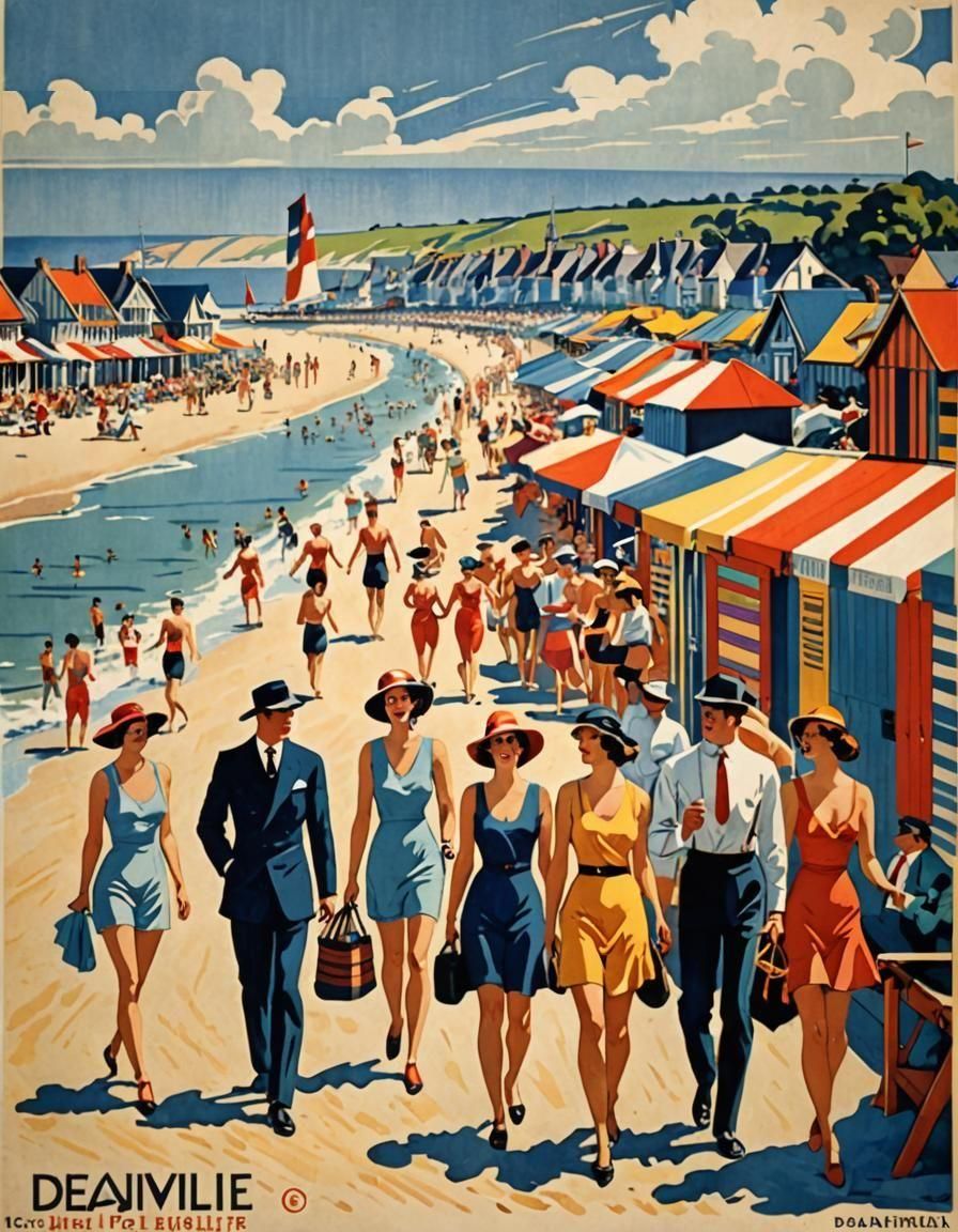 Vintage Seaside Resort in Art Deco Style