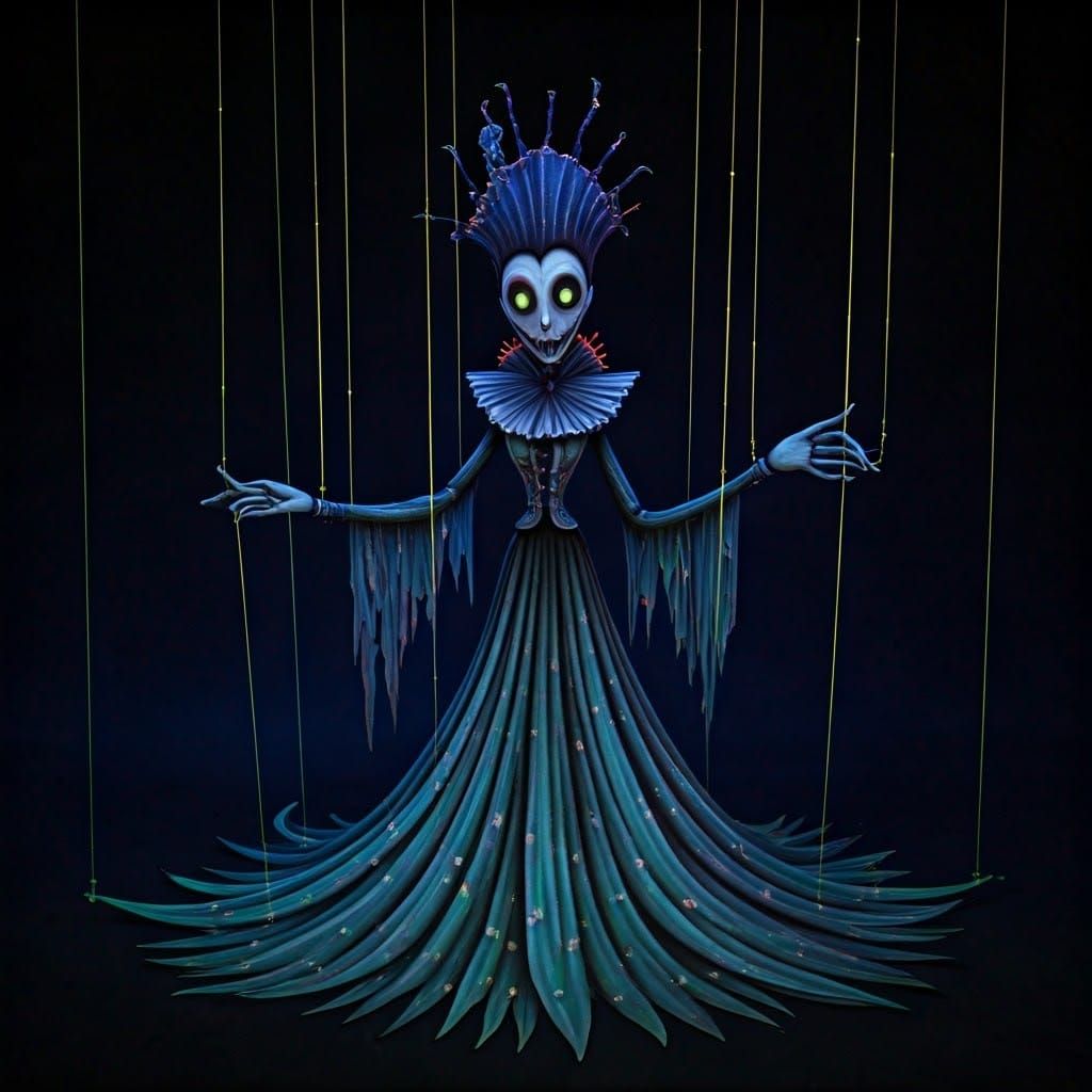 Steampunk Shadow Puppets in Neon Blacklight