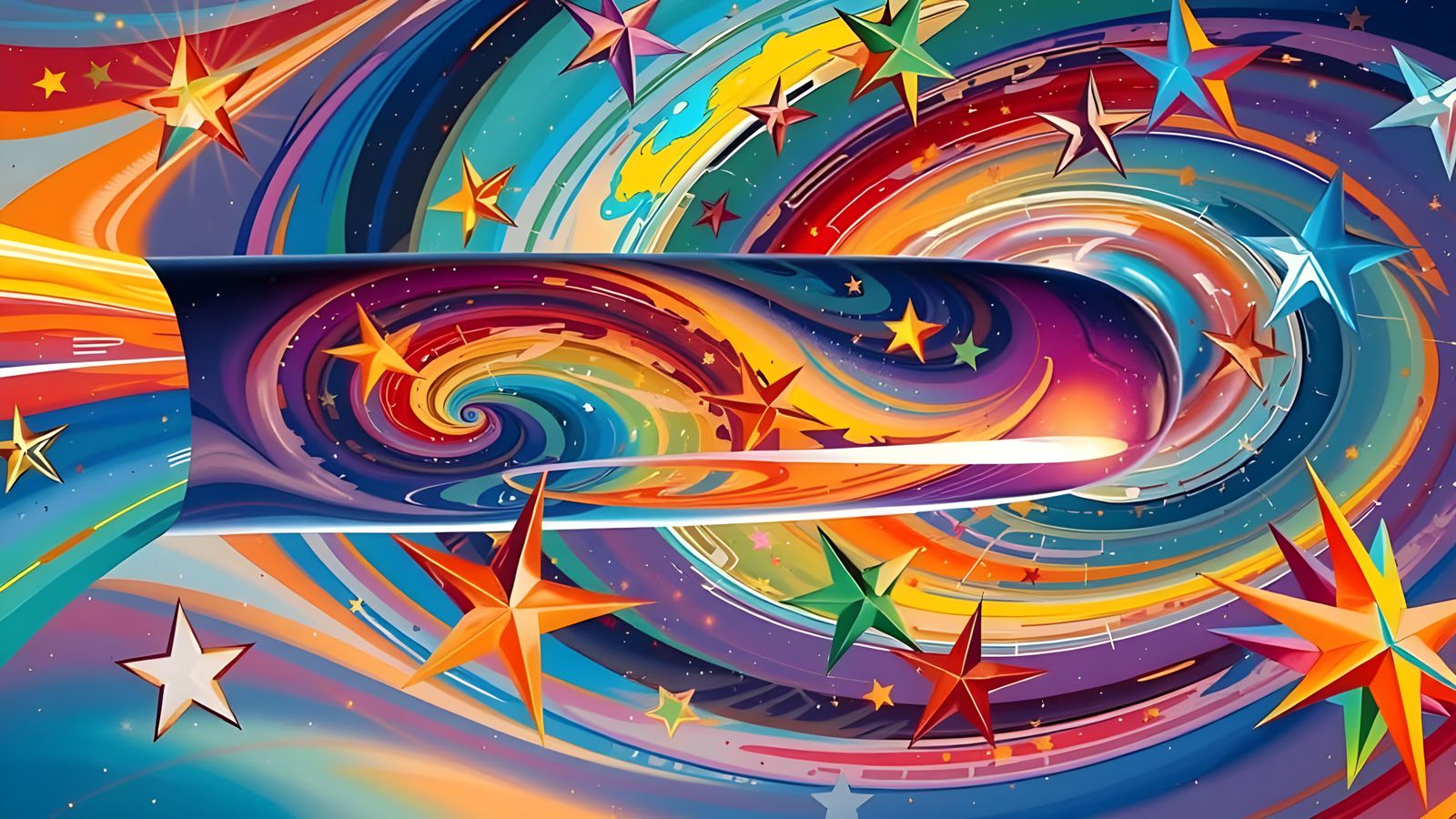 Cyberpunk Cylinder of Iridescent Flames