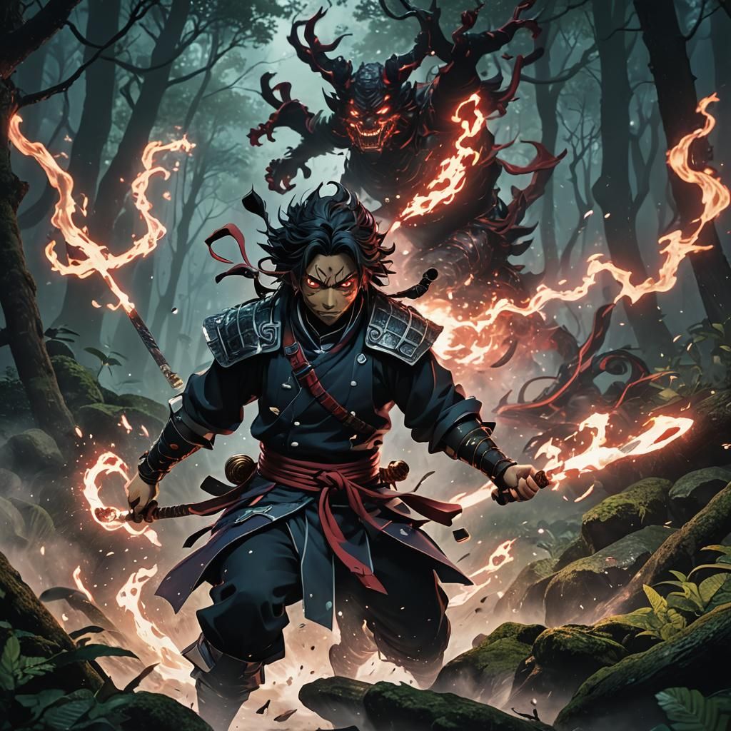 Tanjiro vs Muzan: Dynamic 3D Anime Battle