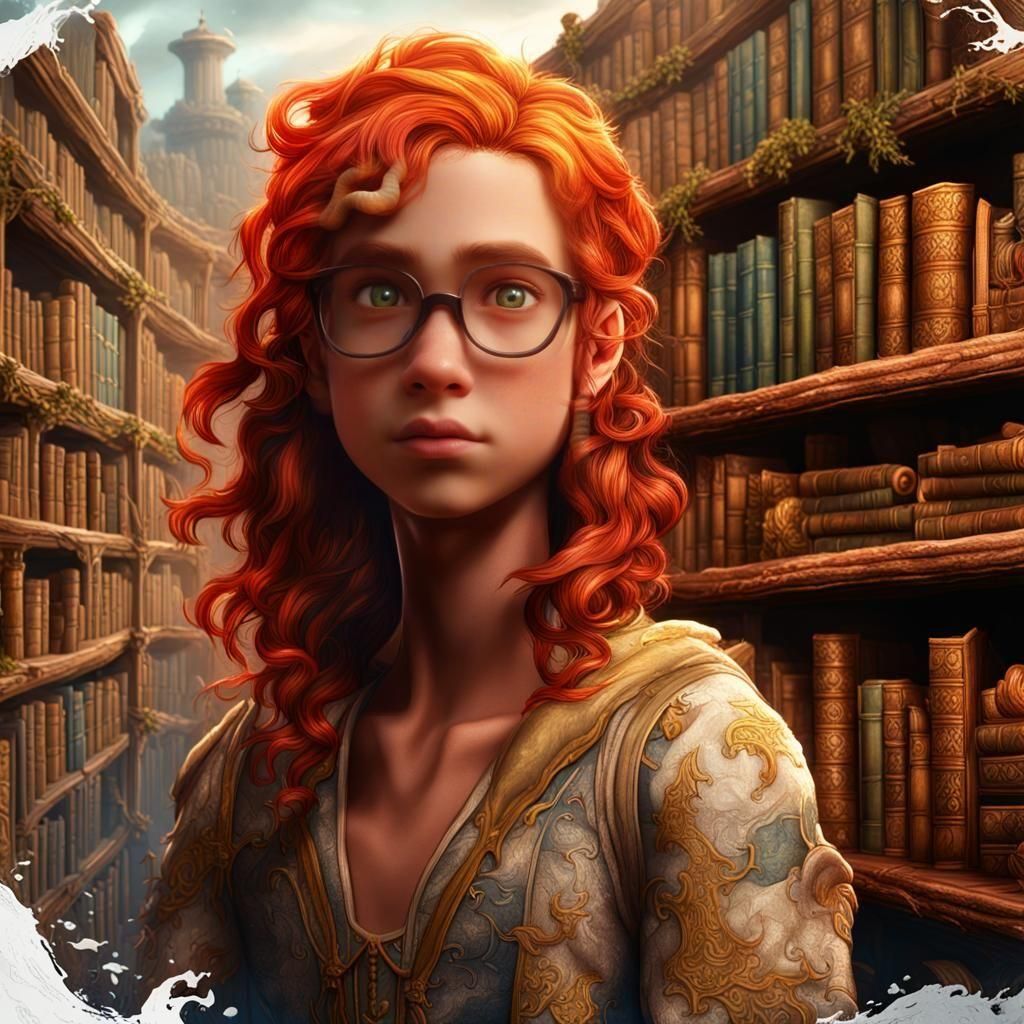 Book Worm and the Worm: A Detailed Matte Painting