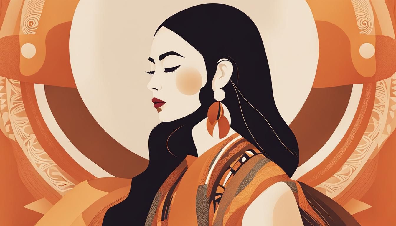Bohemian Beauty: Abstract Portrait in Warm Colors