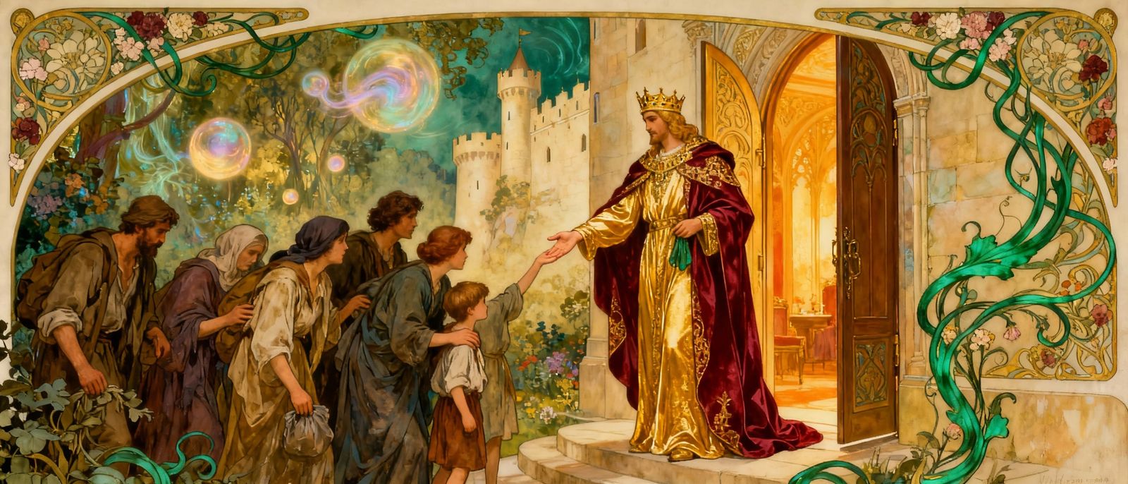 King Embodies Kindness, Opens Castle to Homeless in Art Nouv...