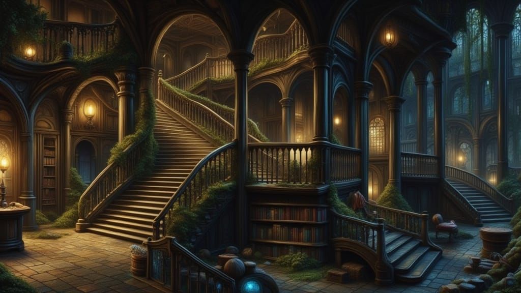 Surreal D&D Dungeon Floorplan with Magical Elements