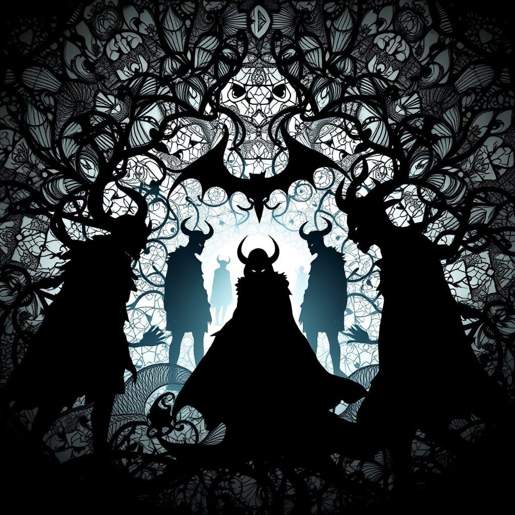 Fractal Shadows: Mysterious, Futuristic Zoetrope Wall Art