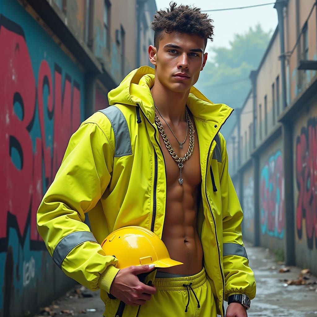 British Youth in Gritty Urban Landscape