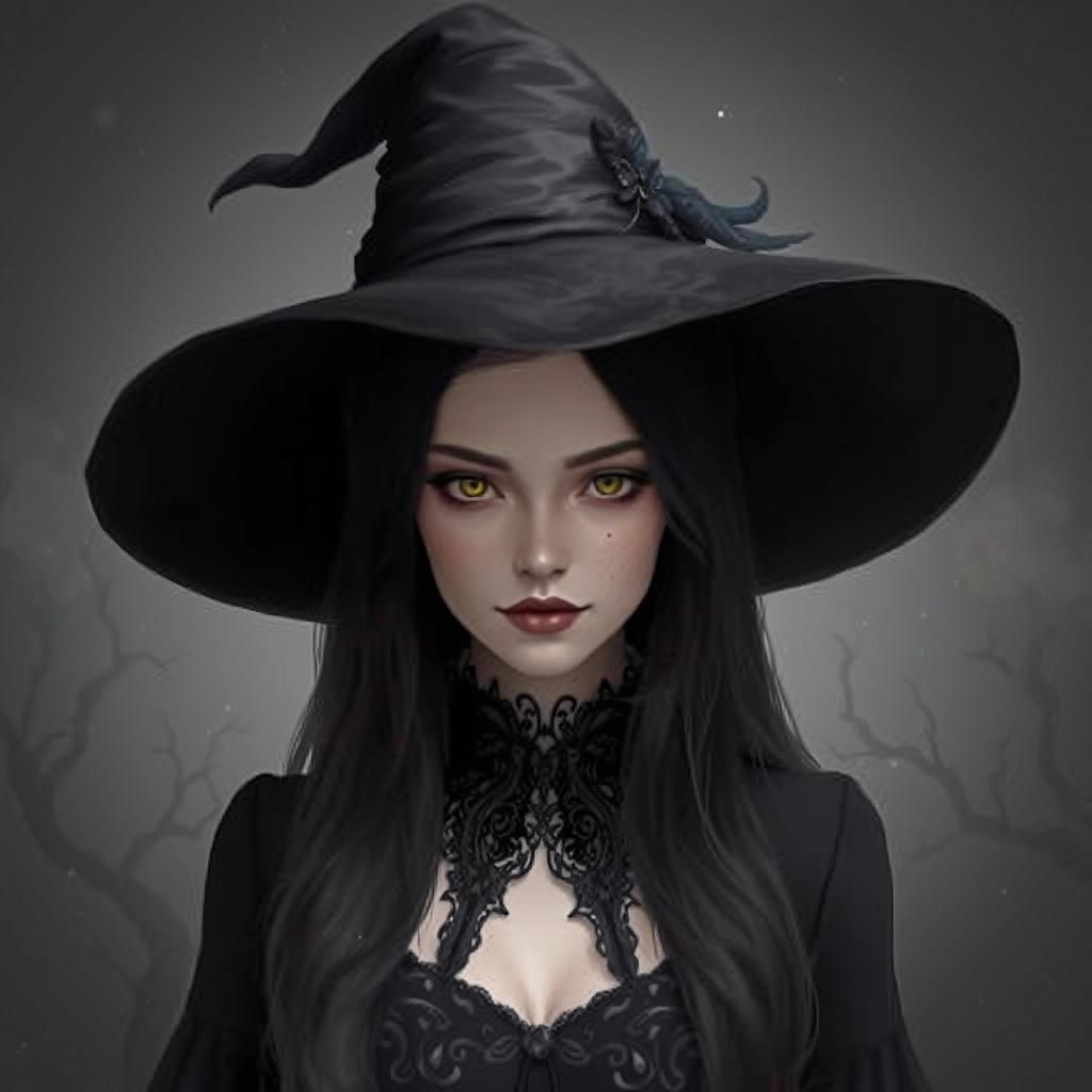 Mystical Woman in Moonlit Forest, Anime Style