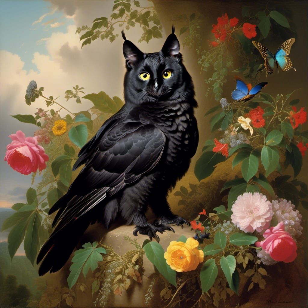 Owl Cat <lora:Cat Parrot Hybrid:1.0>