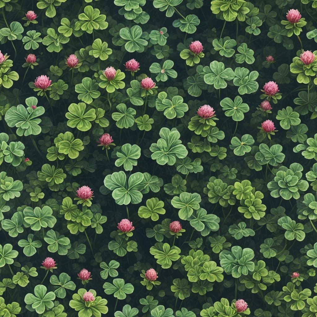 Detailed Four Leaf Clover Concept Art