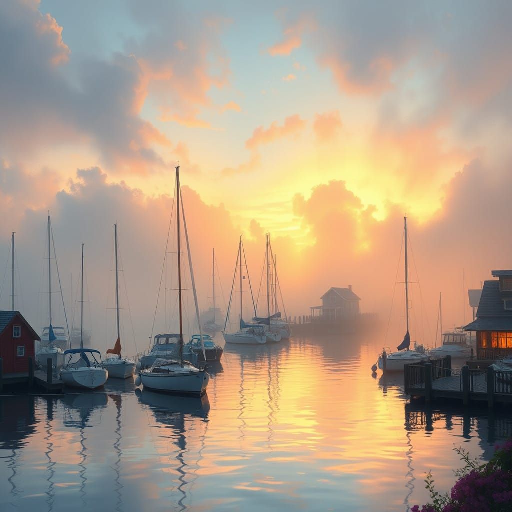 Mystical Marina at Dawn