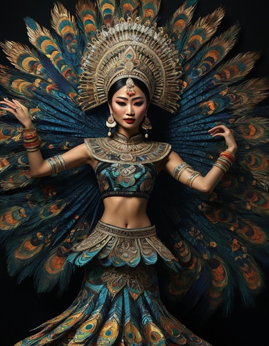 Girl in Tari Merak Attire: Southeast Asian Art