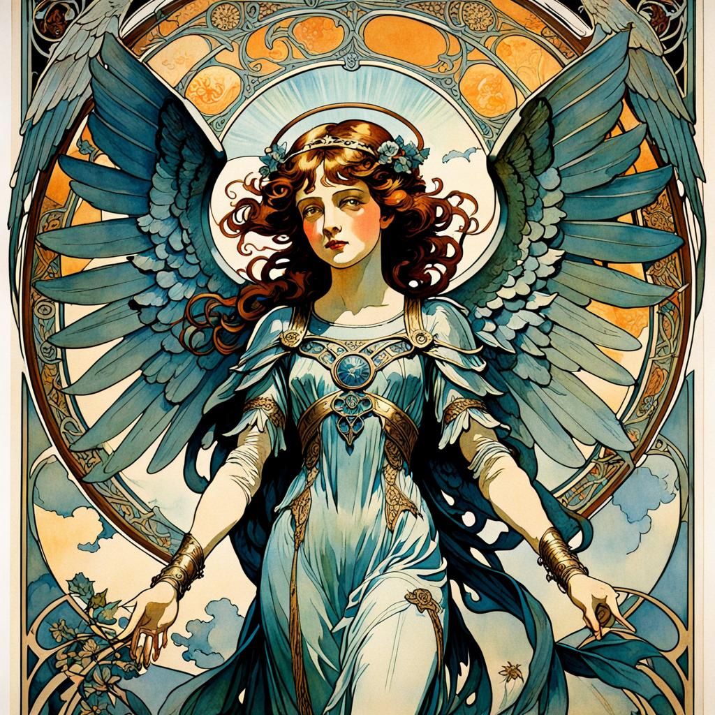 Gothic angel, Art nouveau