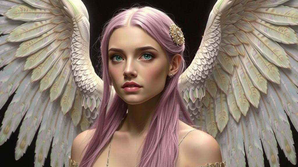 Ethereal Goddess with Emerald Eyes