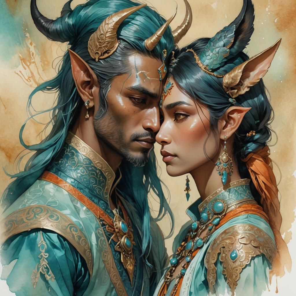 Whispered Secrets: Fantasy Art Nouveau Concept in 8k