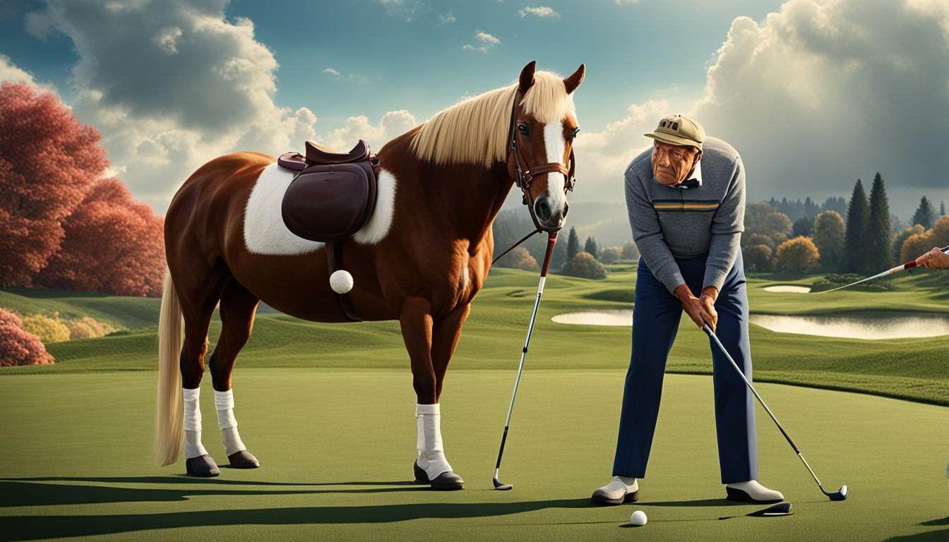 Mister Ed And Wilbur Playing Golf