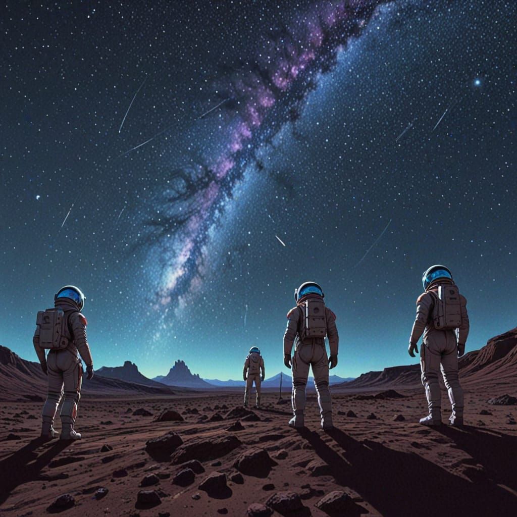Astronauts Gaze Upon Andromeda's Celestial Splendor