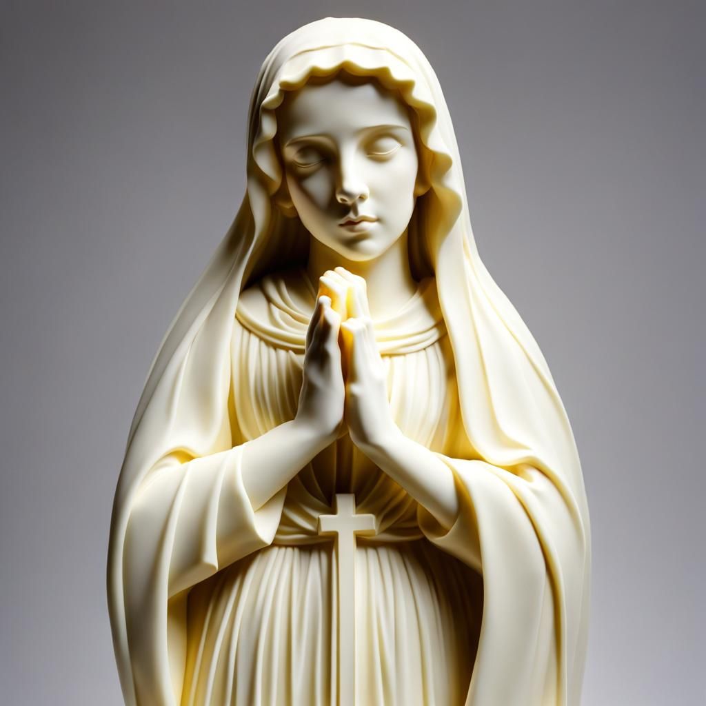 White Chocolate Sculpture: Mary Before the Cross