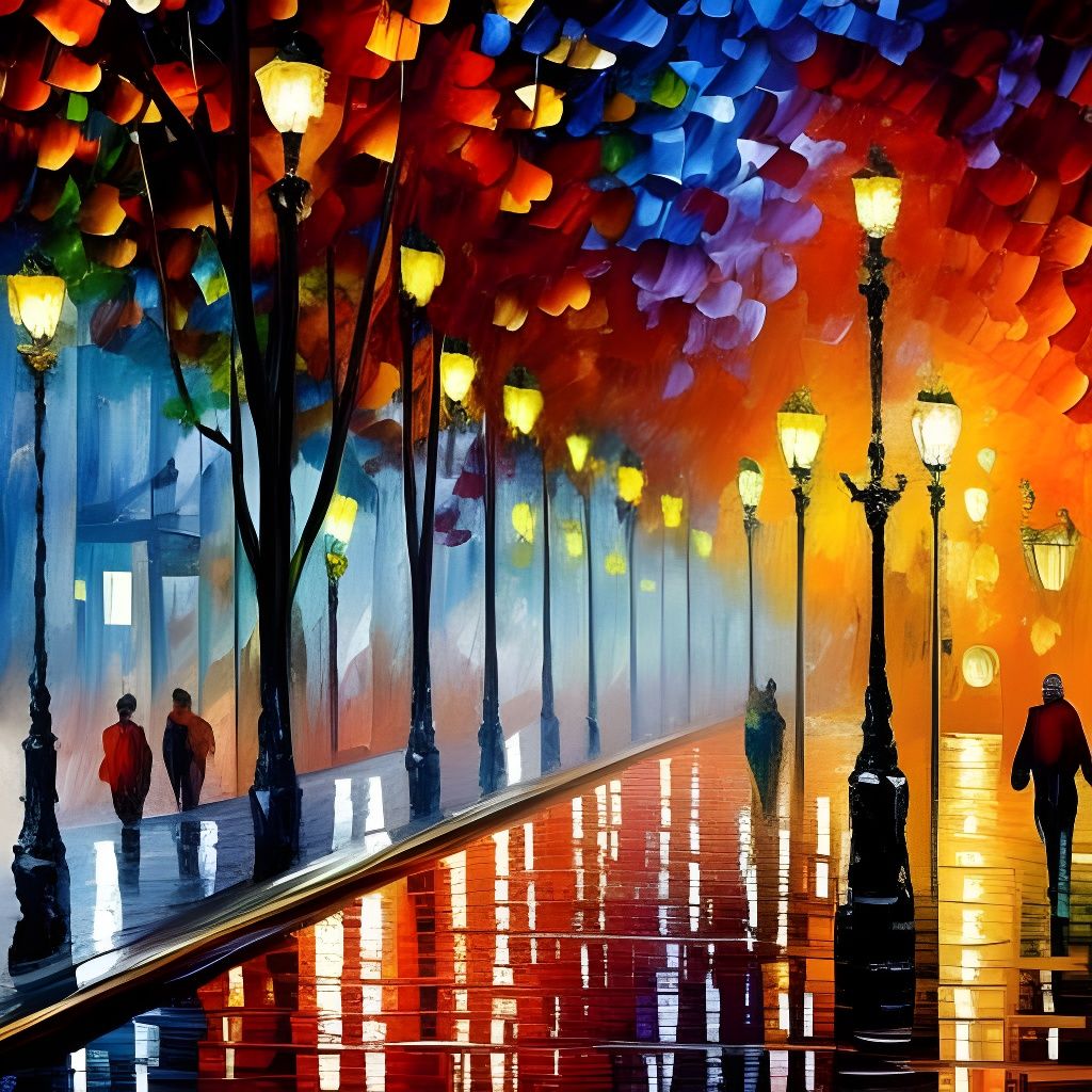 City of Paris at night Leonid Afremov