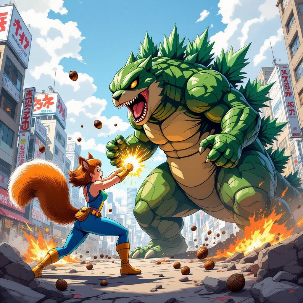 Squirrel Girl Battles Kaiju in Tokyo Comic Art