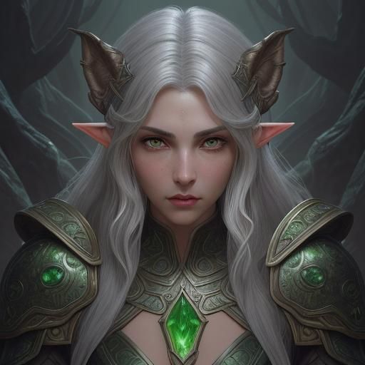 Ayleid Elf in Art Deco Dark Fantasy Style