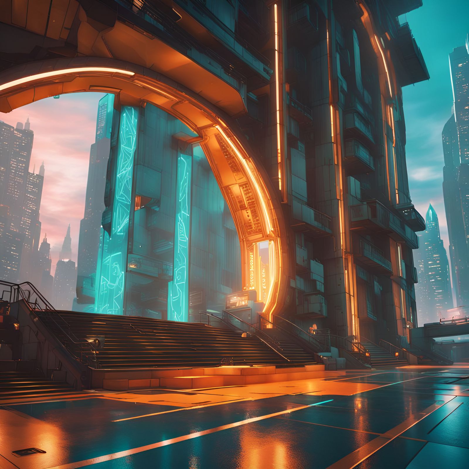 Cyberpunk City Concept Art in 8k Resolution