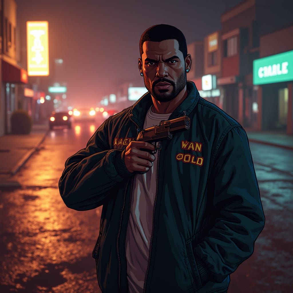 Grand Theft Auto Character Art in Cell Shade