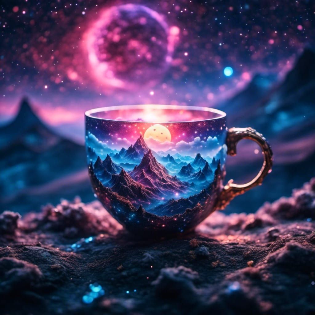 Cup of Moon and Stars with Divine Light