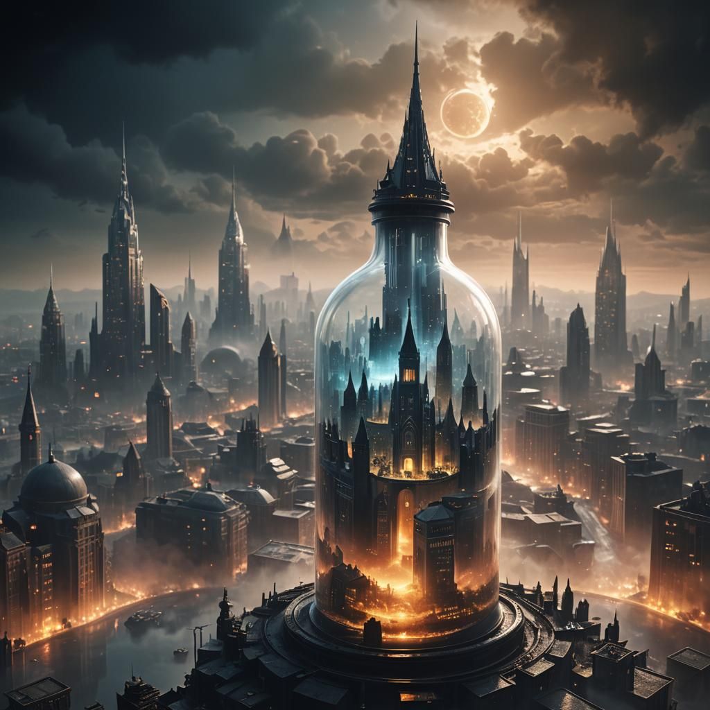 City in a Bottle: Cinematic Digital Matte Painting