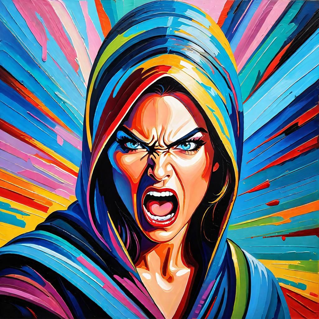 Female assassin shouting (Mysterious XL v4)