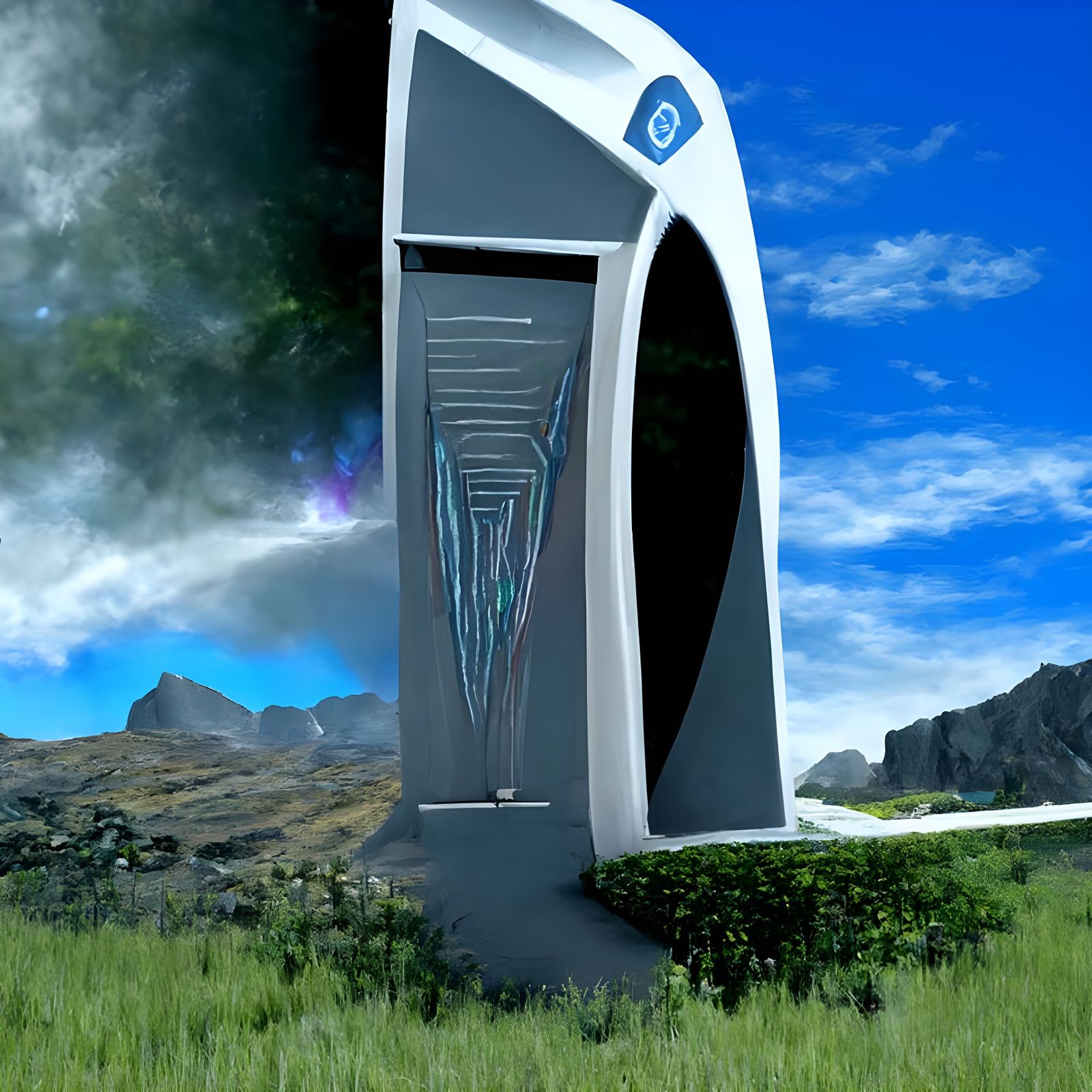 Futuristic Gateway Portal to Another World