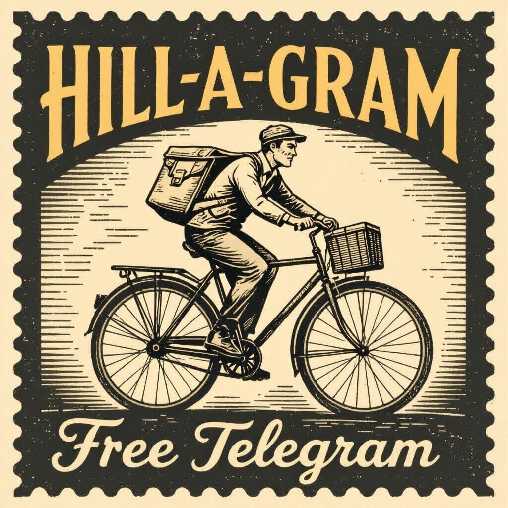 Vintage Postage Stamp: Hill-A-Gram Delivery