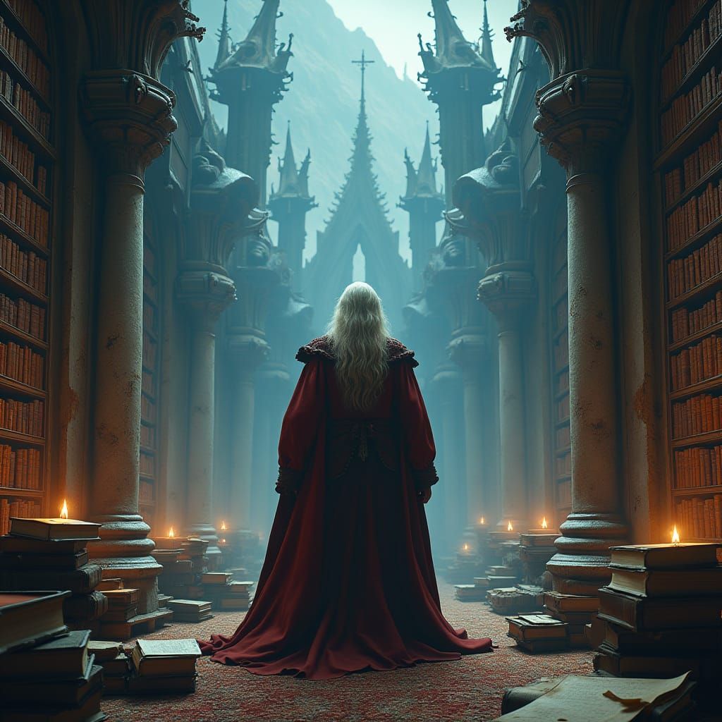 Mystical Library: Fantasy Cityscape Concept Art