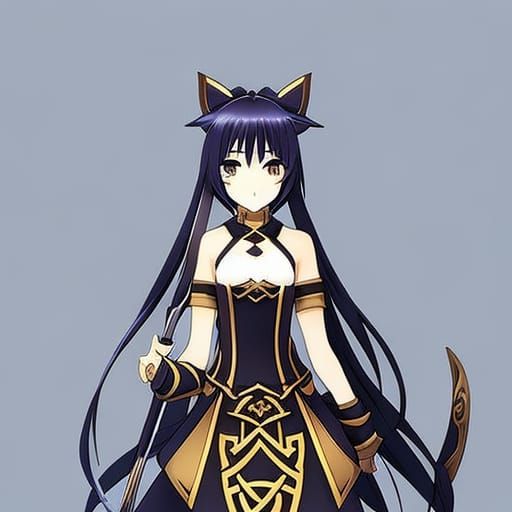 Celtic Cat in Anime Style