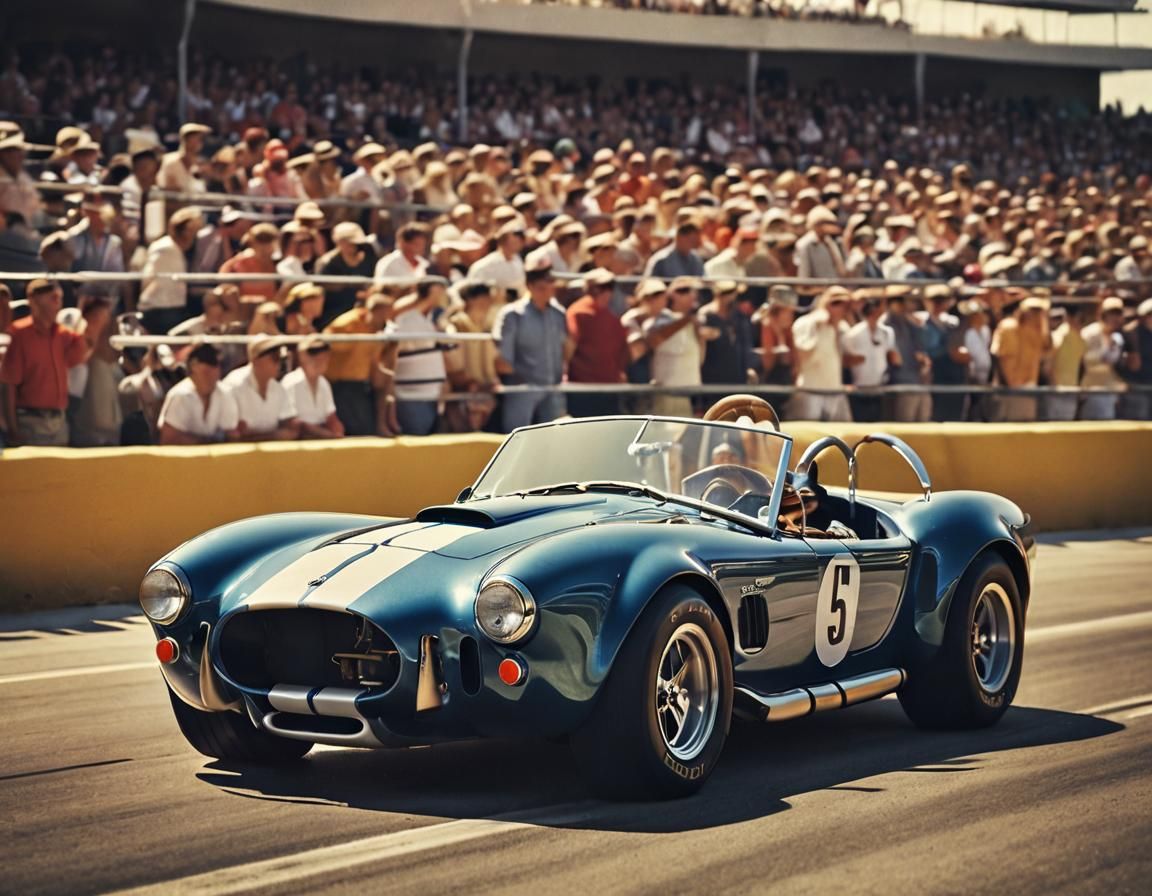 Shelby Cobra Races at Daytona: Vintage Sports Photography