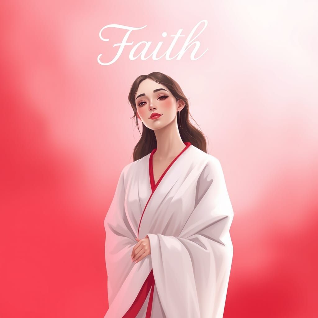 Serene Woman in Elegant Whimsy Illustration Style