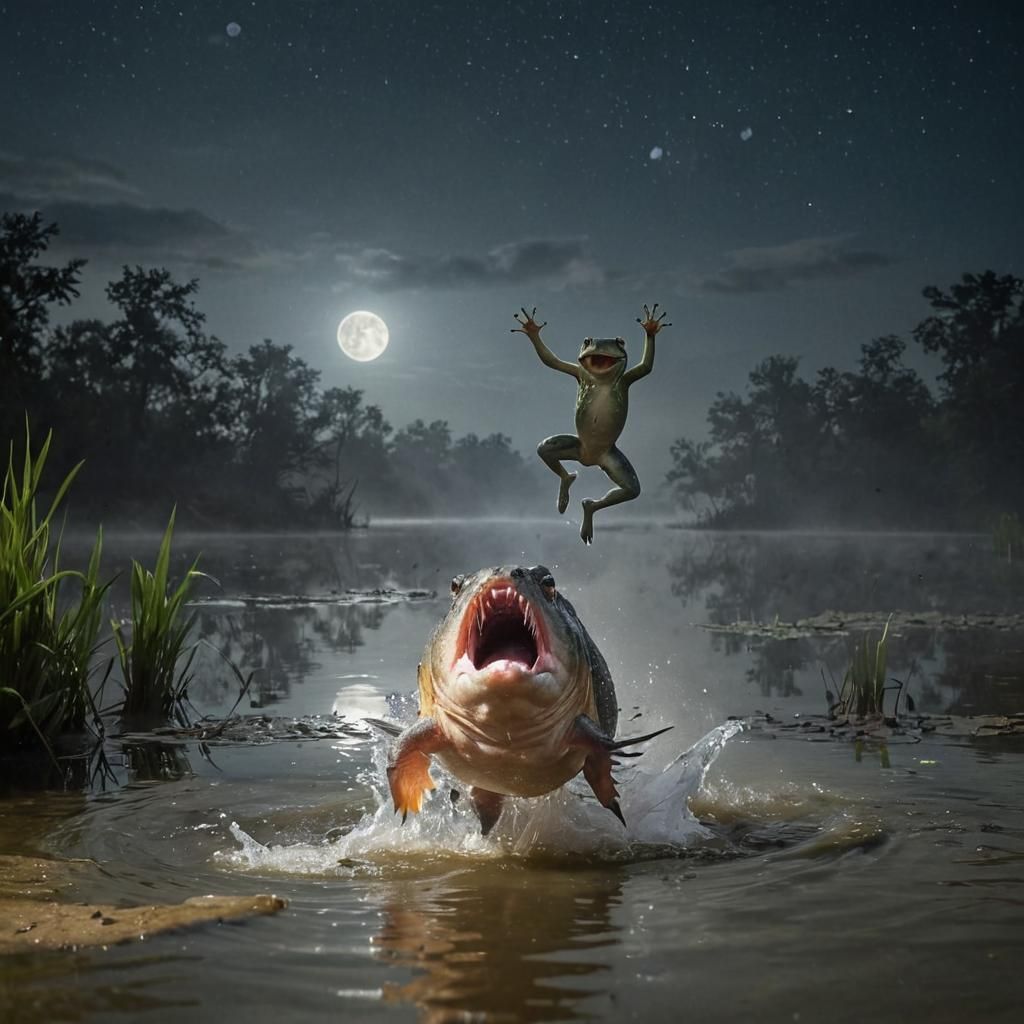 Piranha's Leaping Ambush: A Perfect Splash Capture