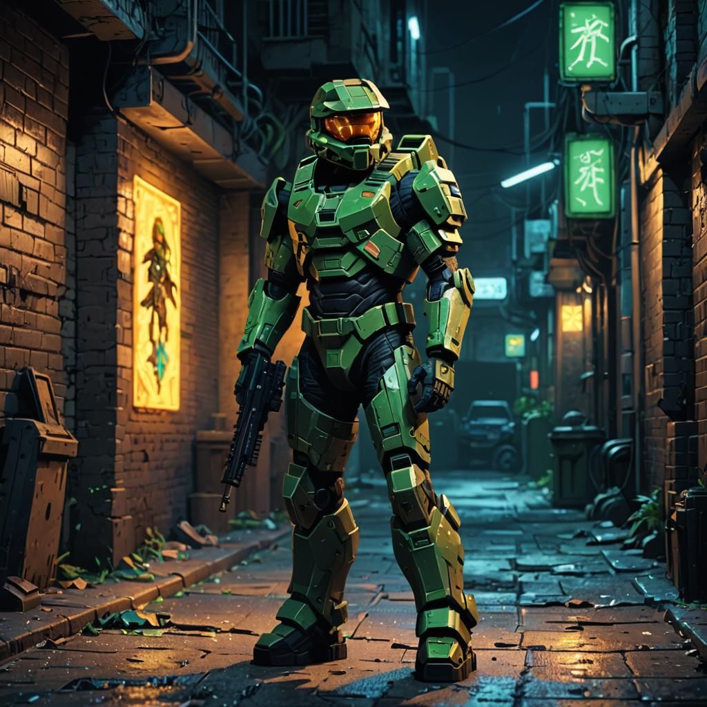 Pixel Art about Halo Master Chief Jhon 117 Pixel Art