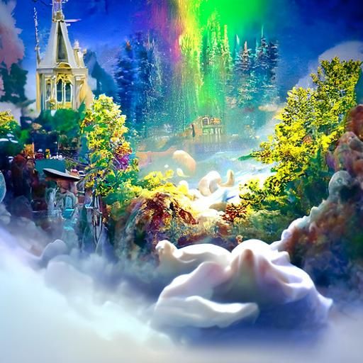 Ethereal Fantasy Landscape in Painterly Style