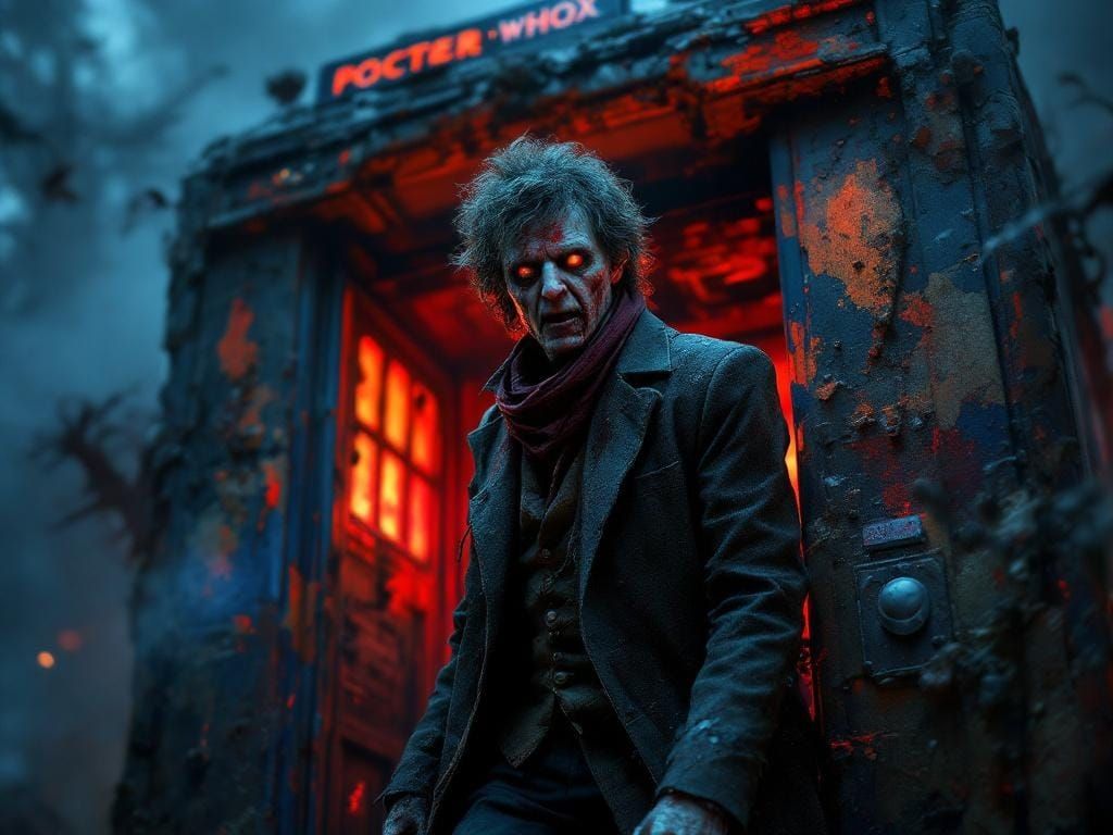 Zombified Doctor Who Emerges in Hyperrealistic HDR Scene
